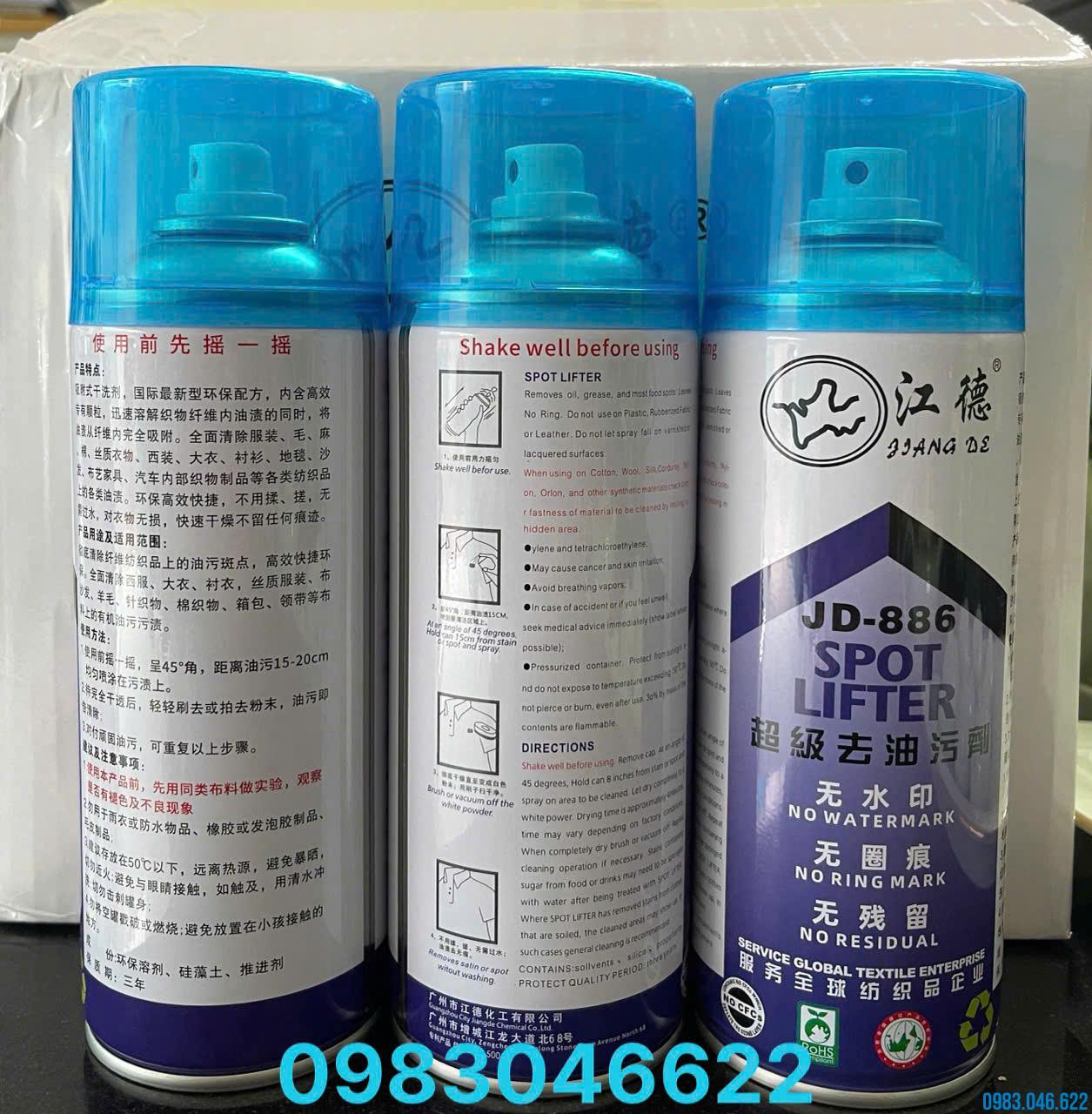 Chai tẩy dầu JD-886